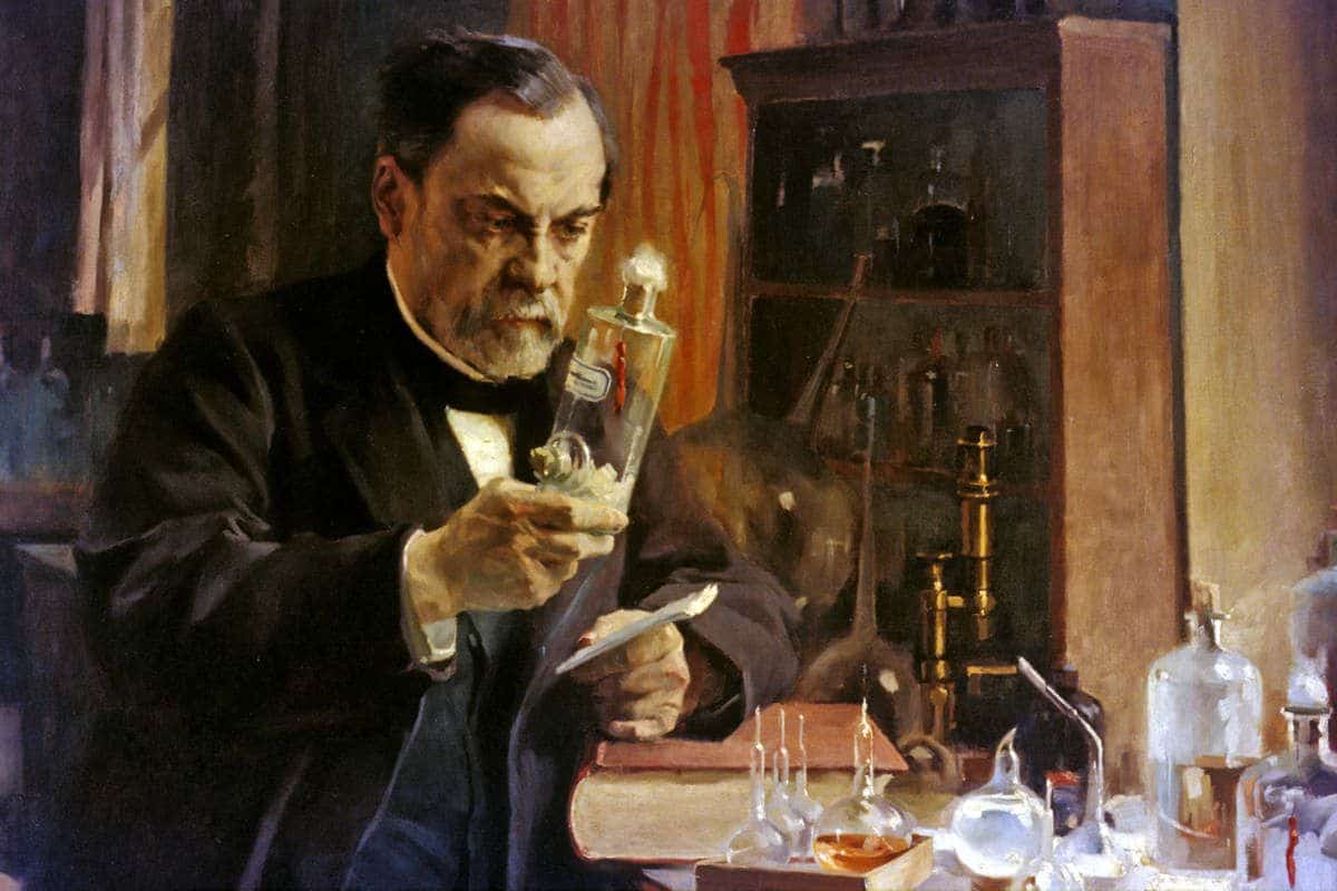 Microblog, illustration Louis Pasteur dans son laboratoire, Albert Edelfelt